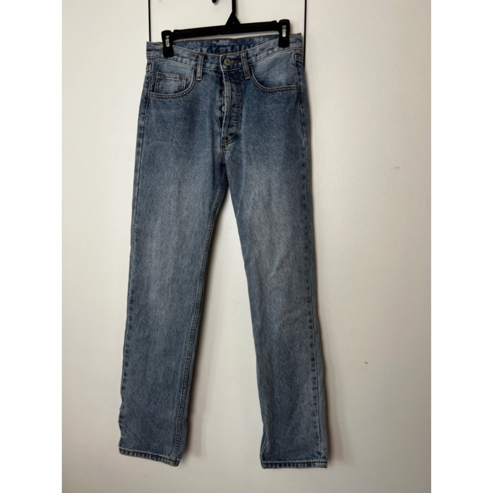 J. Galt Brandy Melville Womens Straight Leg Jeans Medium Wash Button Fly Size S